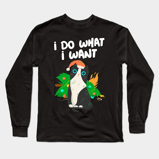 i do what i want - Cat Christmas Long Sleeve T-Shirt by FromBerlinGift